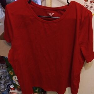 Lands' End Red Boxy Short Sleeve T-Shirt
